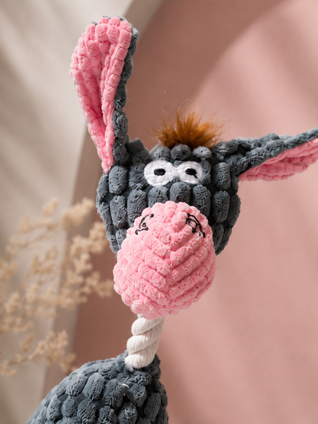 Pippa Donkey Plush Chew Toy