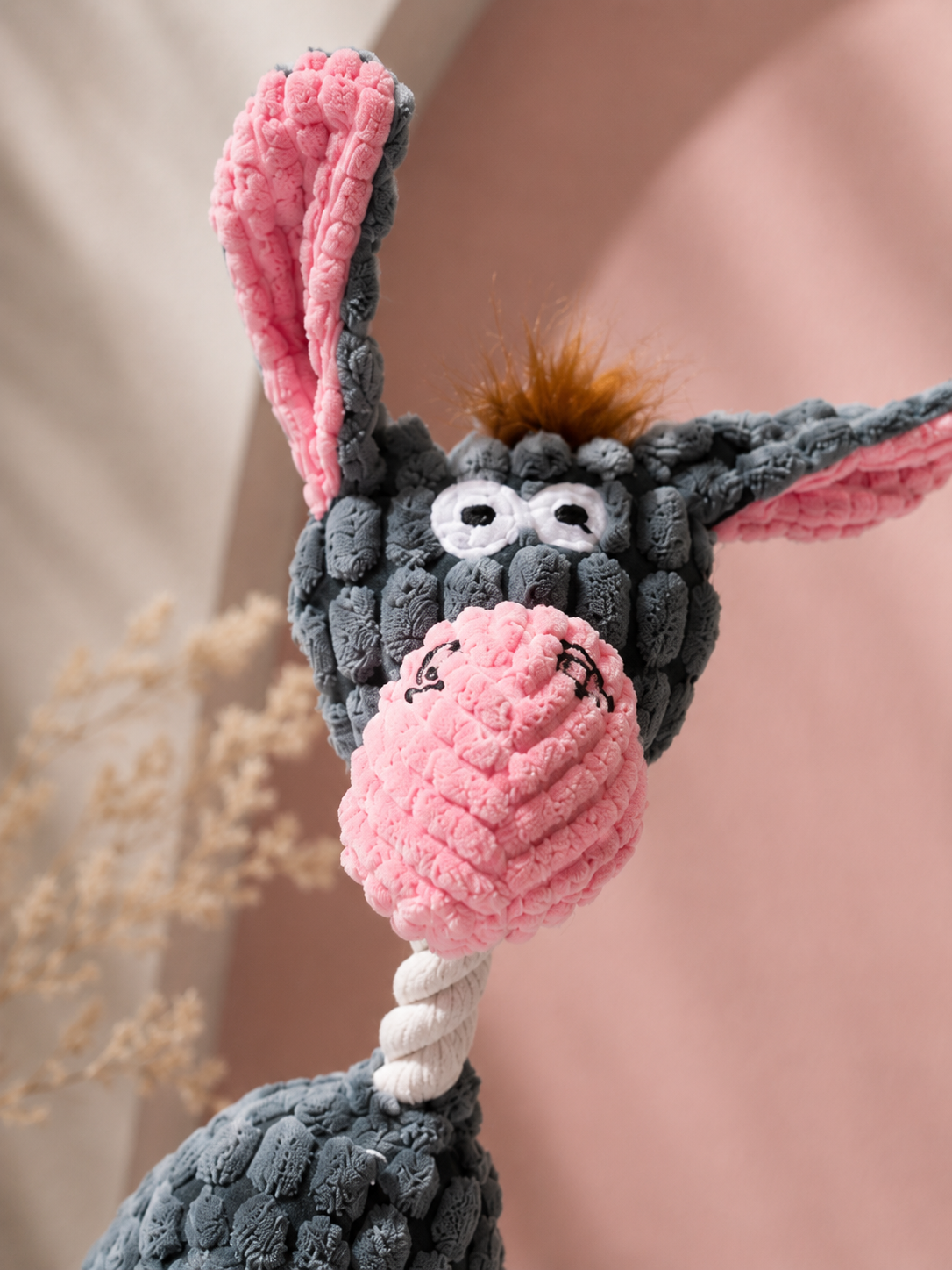 Pippa Donkey Plush Chew Toy