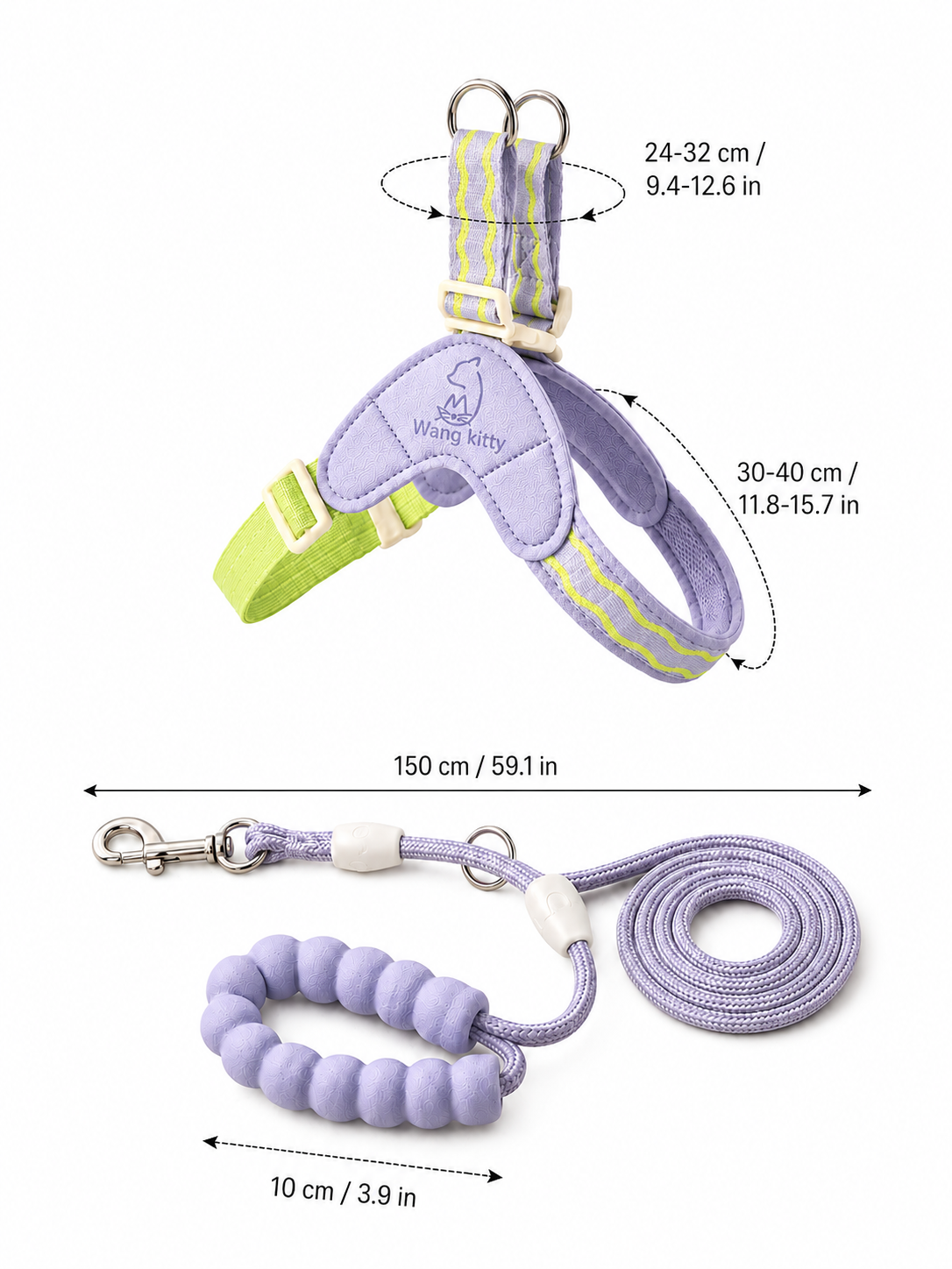 Lavender Trek Harness & Leash Set