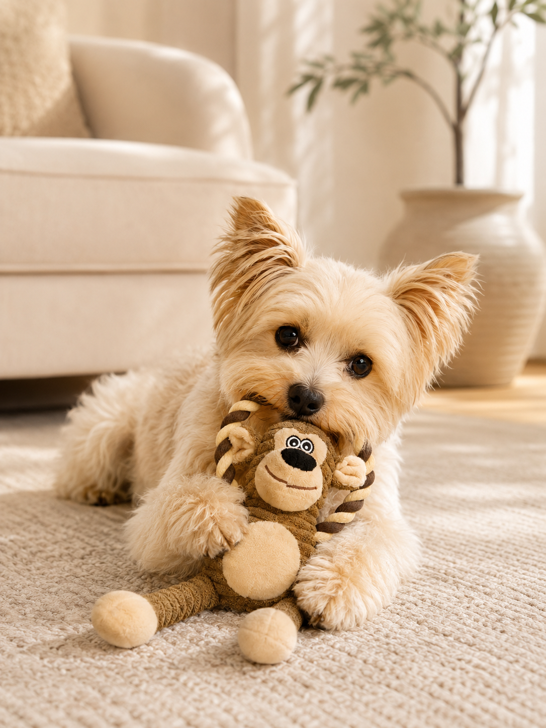 Bobo the Monkey Plush Chew Toy
