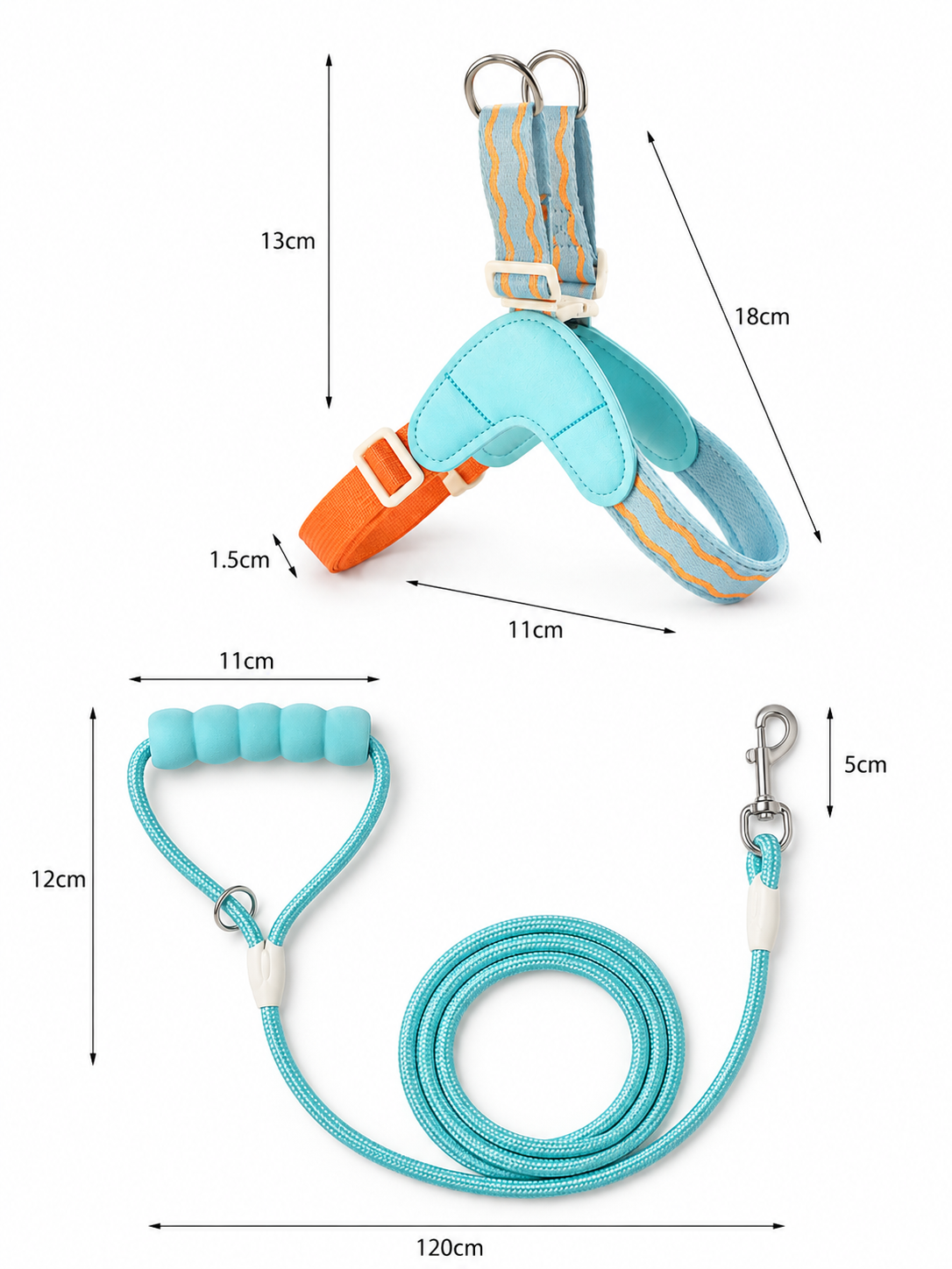Aqua Breeze Harness & Leash Set
