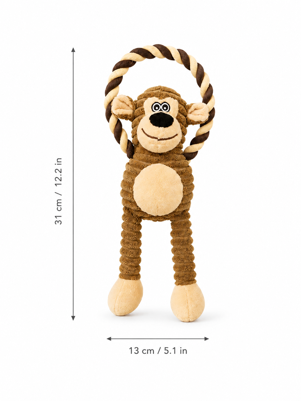 Bobo the Monkey Plush Chew Toy