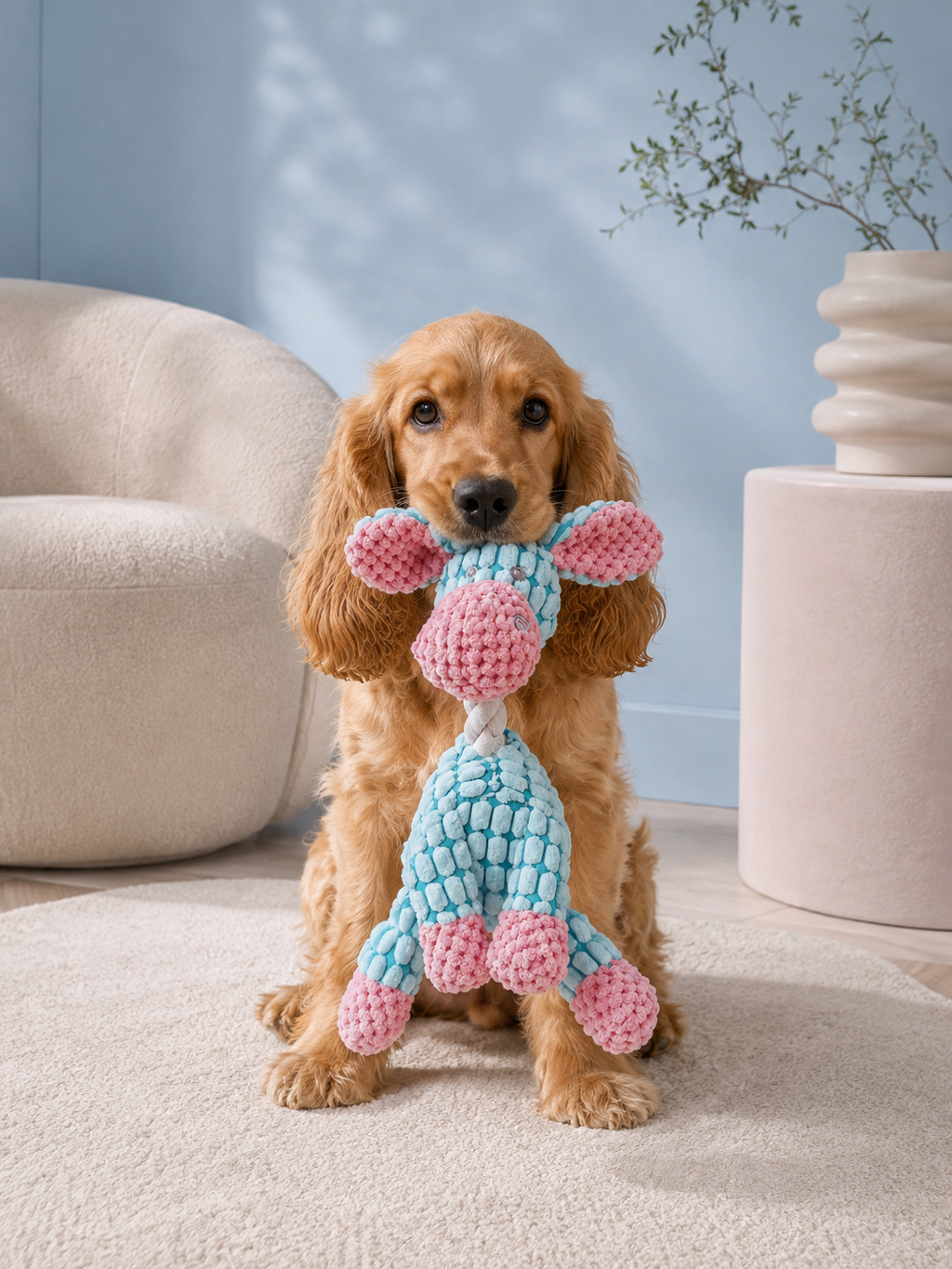 Skye Donkey Plush Chew Toy