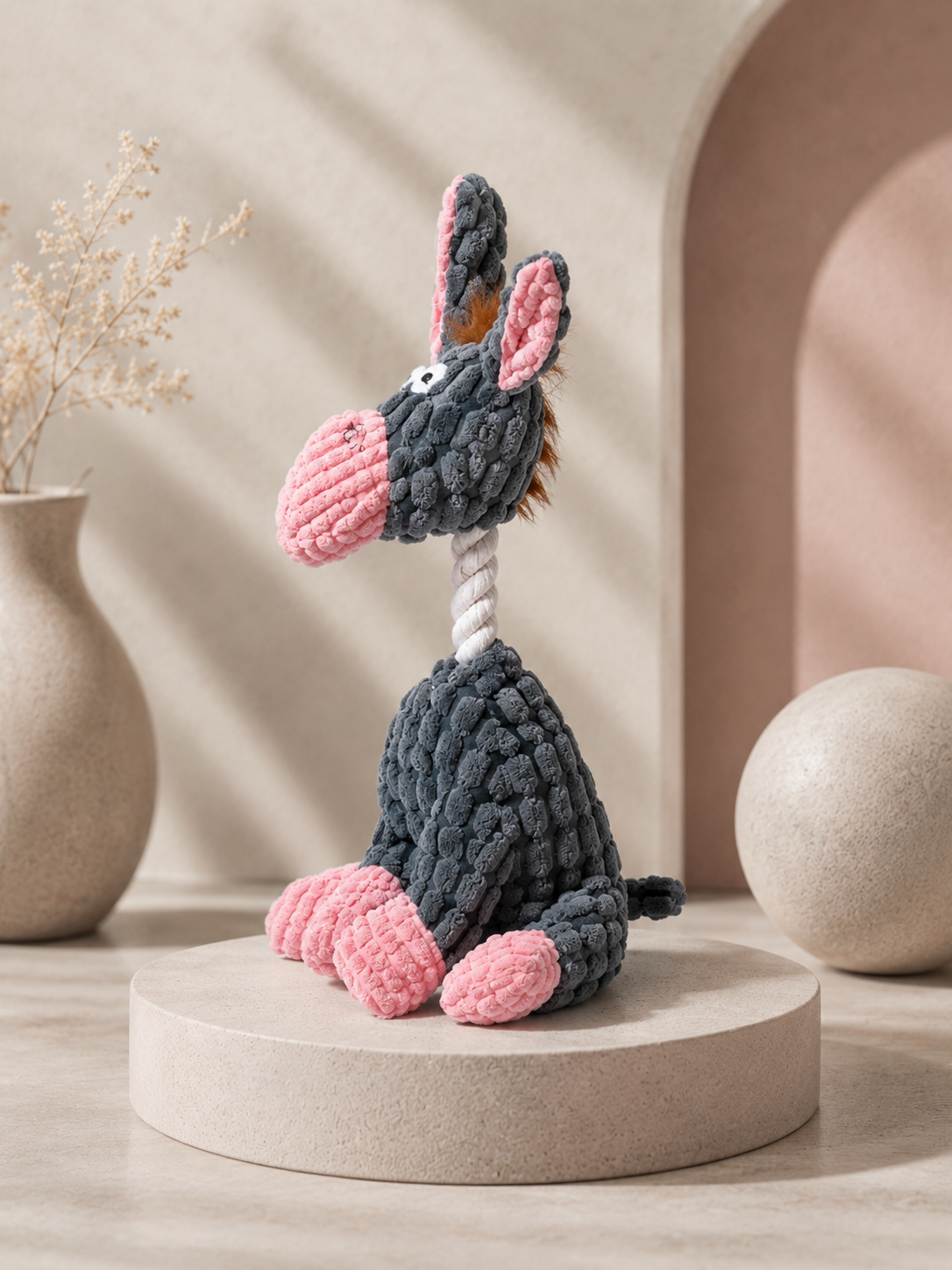 Pippa Donkey Plush Chew Toy