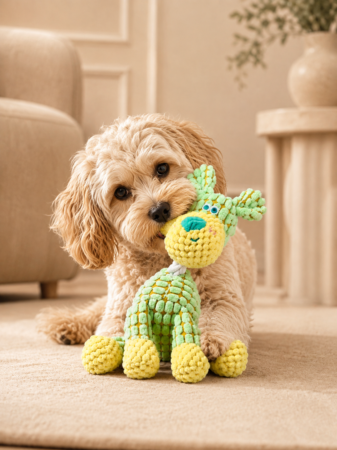 Kiwi Moose Plush Chew Toy