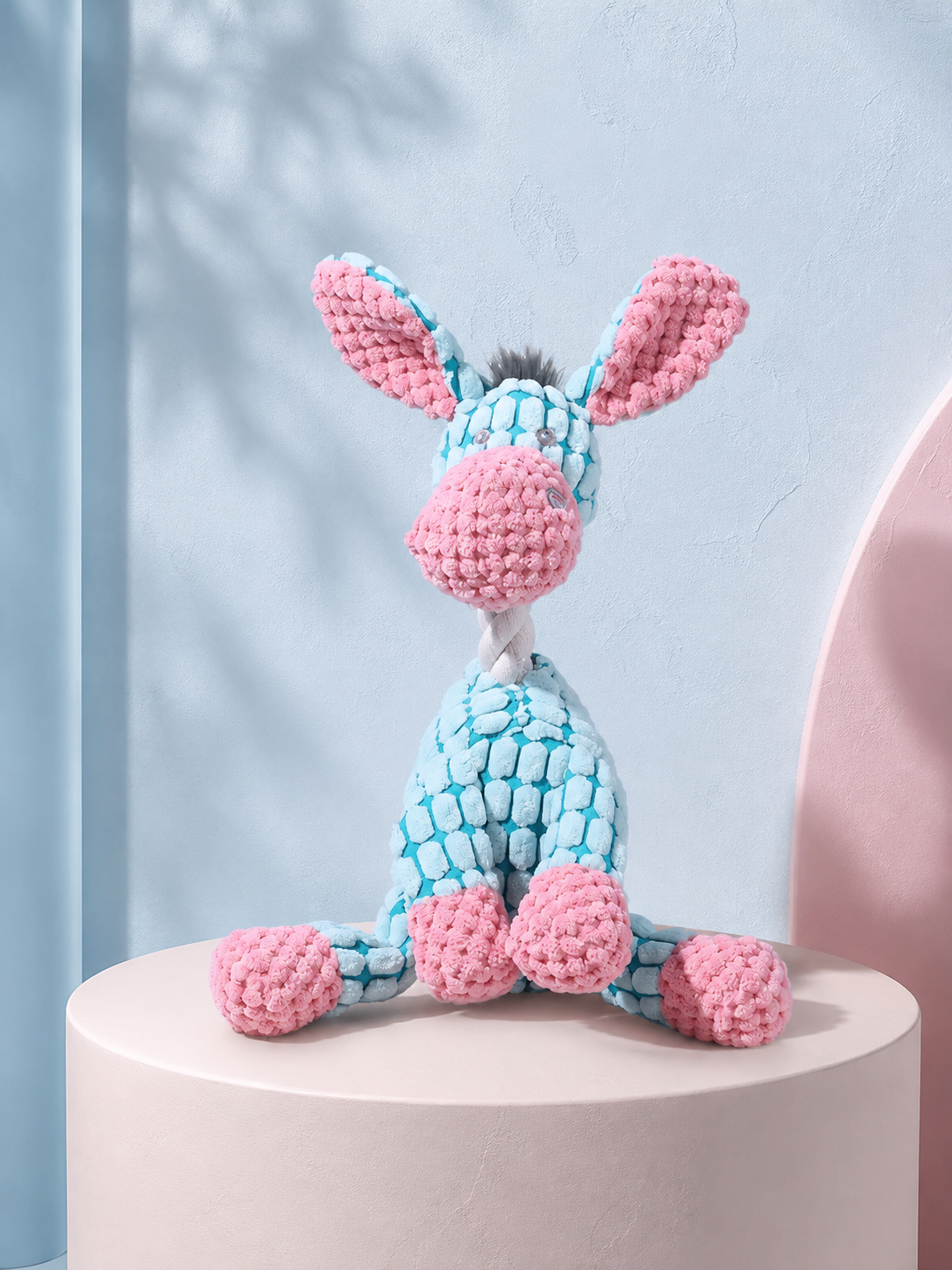 Skye Donkey Plush Chew Toy