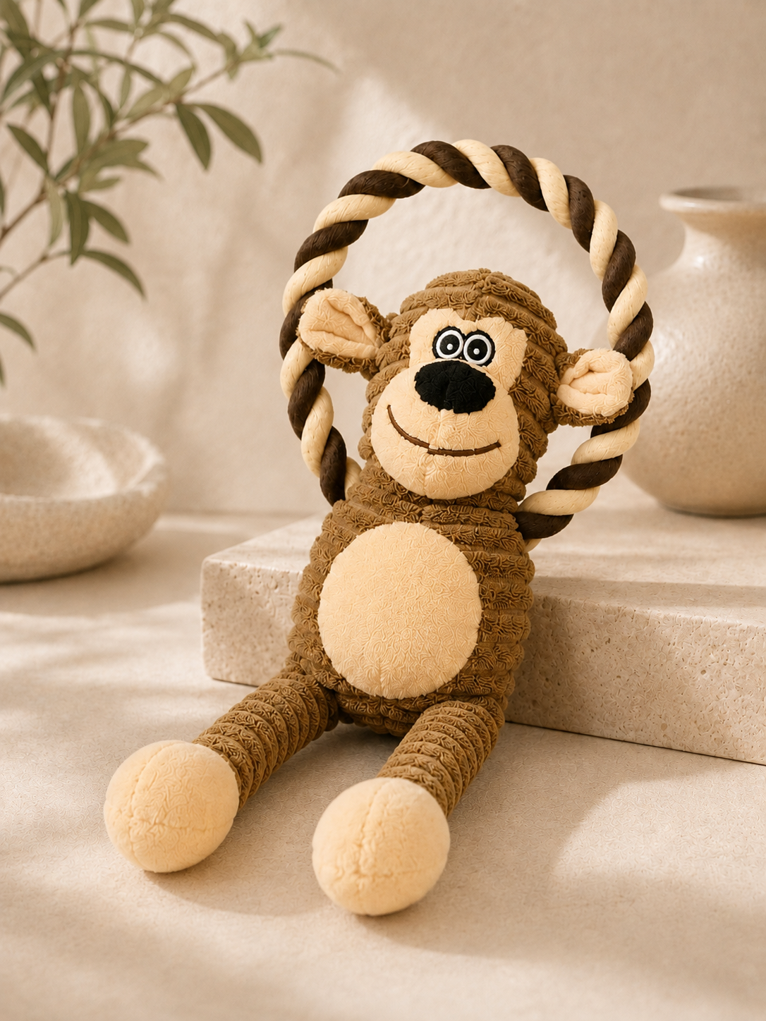 Bobo the Monkey Plush Chew Toy