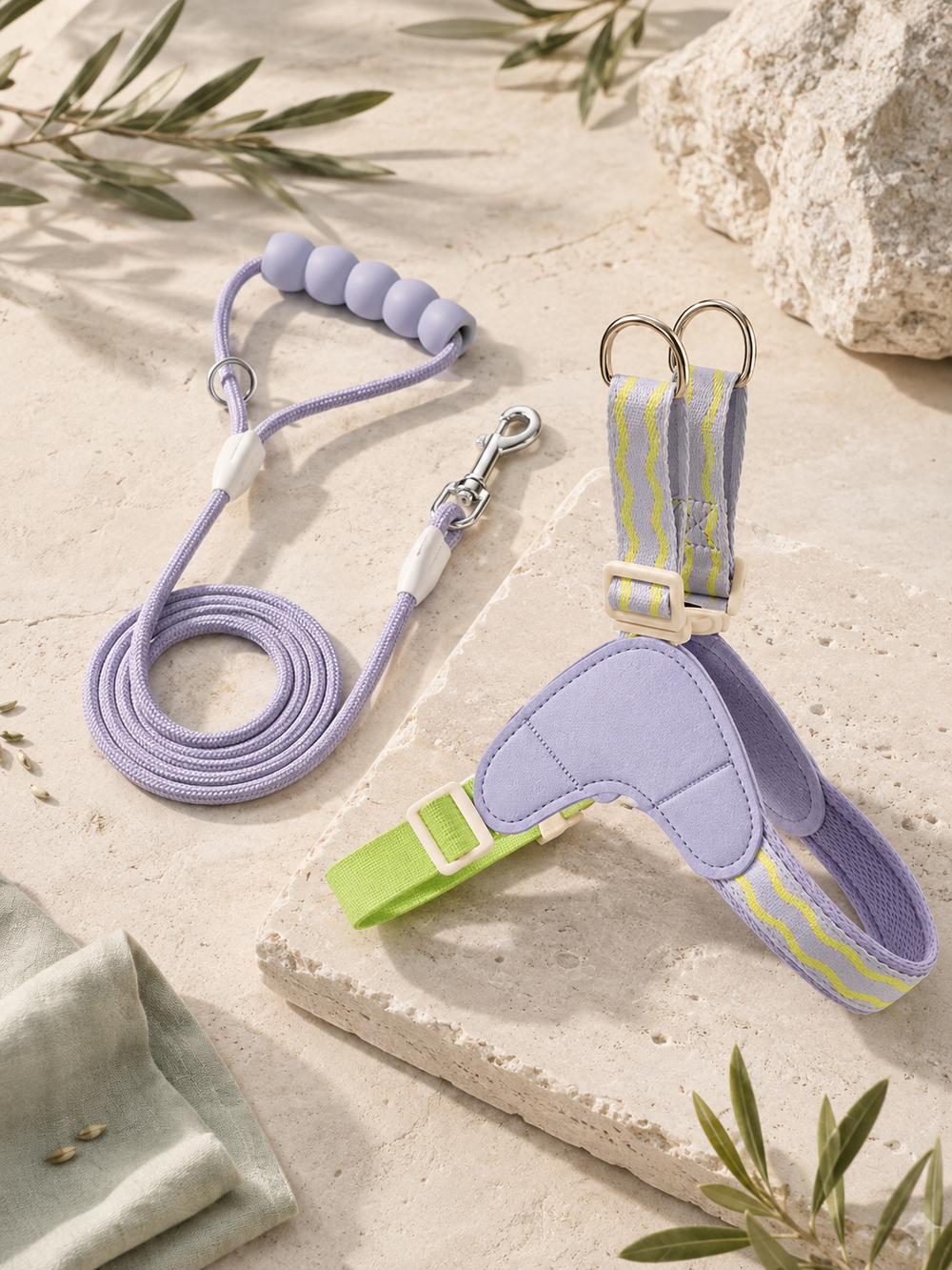 Lavender Trek Harness & Leash Set